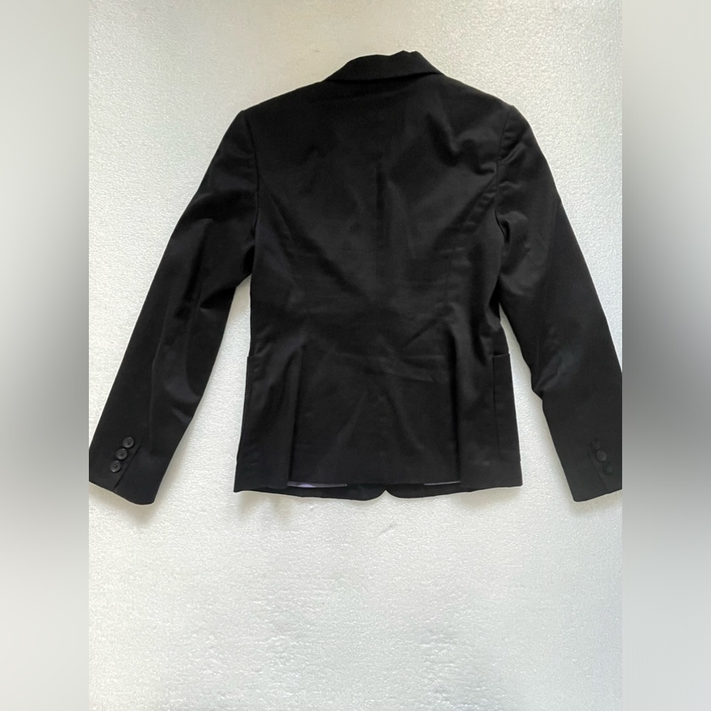 Bossini Women’s Black Cotton Suit Jacket Blazer Coat Pants Women's Sz XS/S/7 - Picture 4 of 16